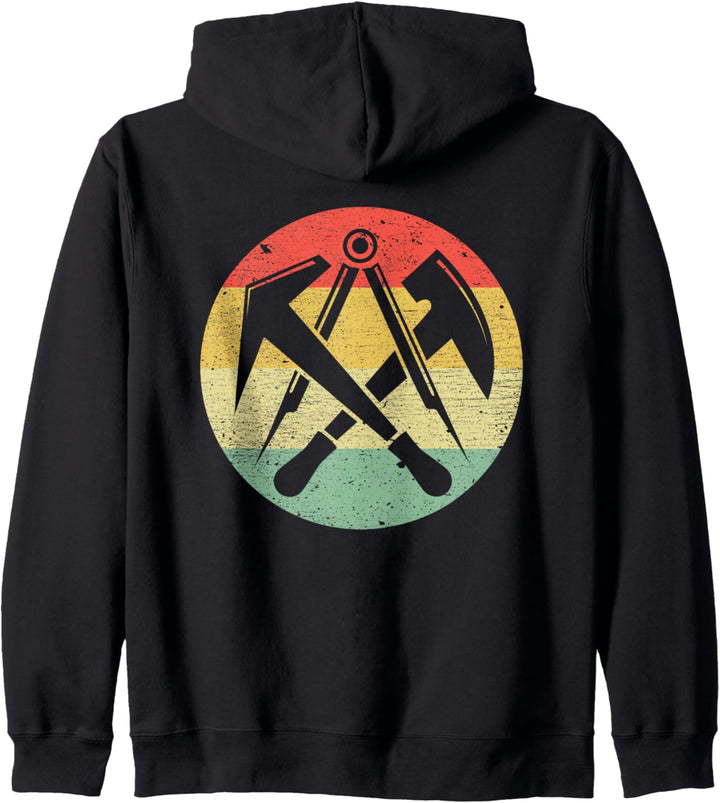 Retro Dachdecker Zunftzeichen Kapuzenjacke