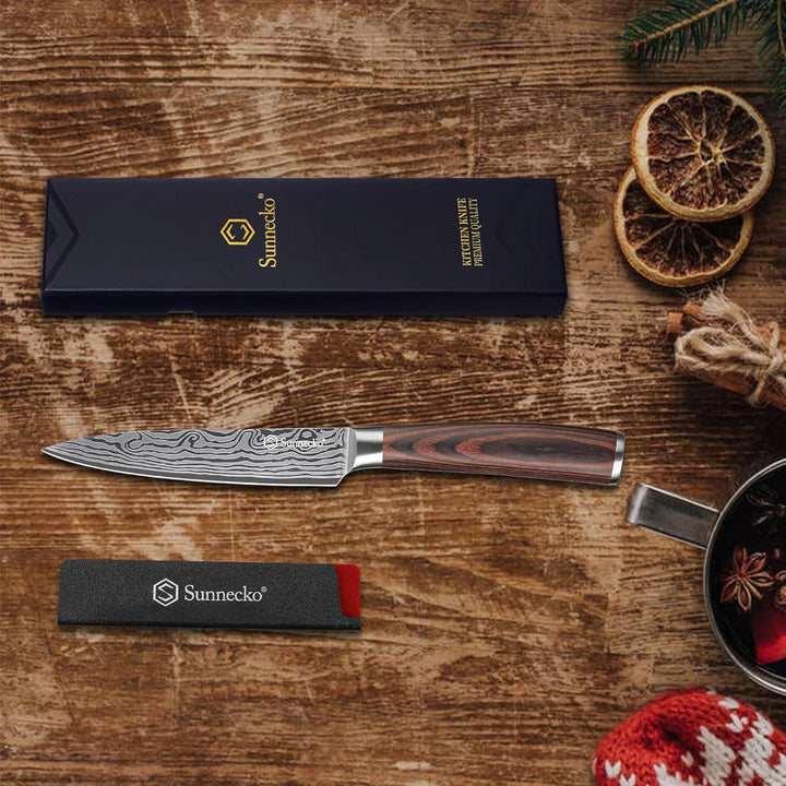 Sunnecko Allzweckmesser 13CM Kochmesser -Multifunktionales Küchenmesser, Scharfes Messer für Profi u
