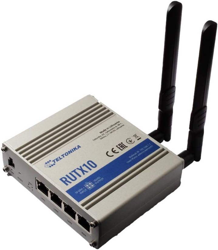 Teltonika RUTX10 Rugged Ethernet Router Standard Package, RUTX10000000 (Standard Package Rugged Ethe