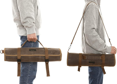 Denifiter Professionelle Kochmessertasche mit schnittfestem Material, strapazierfähigem 16oz gewachs