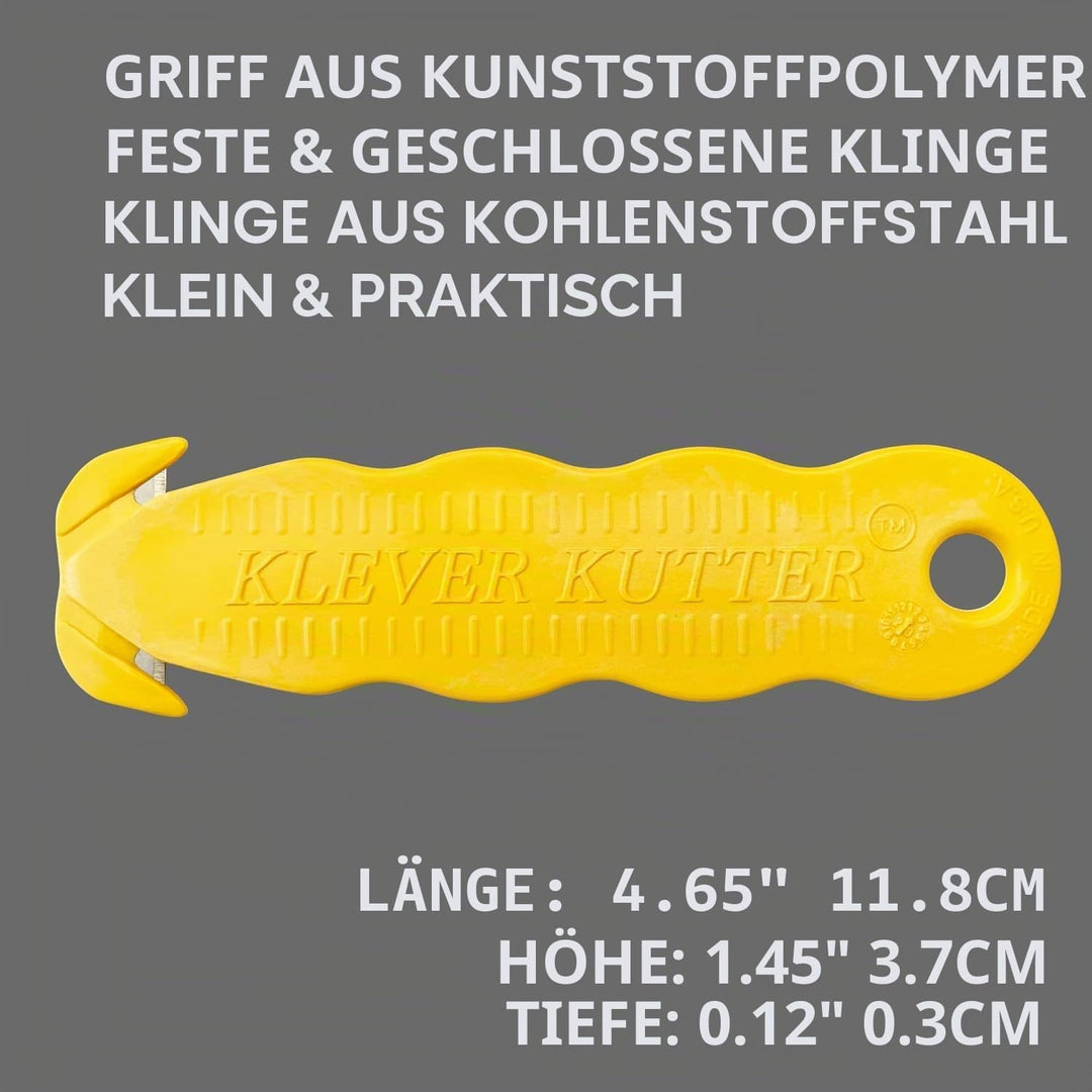 Klever Kutter KCJ-1Y Sicherheits-Boxenschneider, 5 Stück, gelb, Gelb