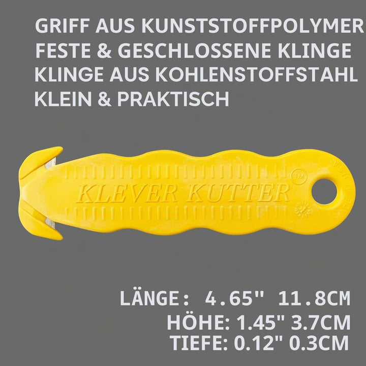 Klever Kutter KCJ-1Y Sicherheits-Boxenschneider, 5 Stück, gelb, Gelb
