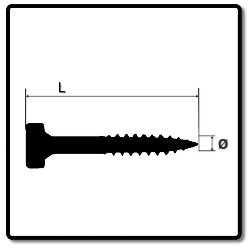 Kreg Flachkopfschrauben Fein 25,4 mm 500 Stück