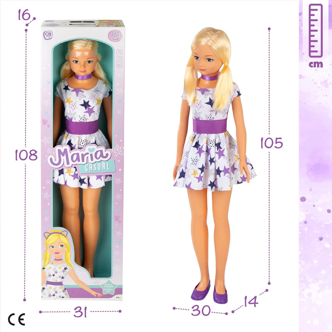 ColorBaby Puppe „Prinzessin“ Puppe 105 cm 105 cm, Puppe 105 cm