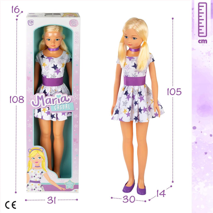 ColorBaby Puppe „Prinzessin“ Puppe 105 cm 105 cm, Puppe 105 cm