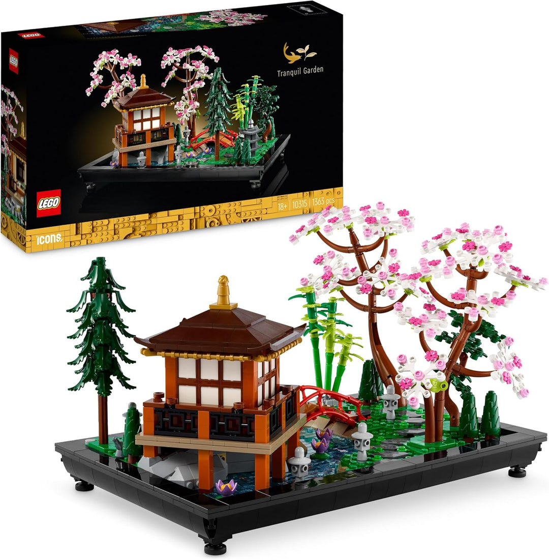 LEGO 10315 Icons Garten der Stille, Botanical Zen-Garten-Set für Erwachsene mit Lotusblumen, anpassb