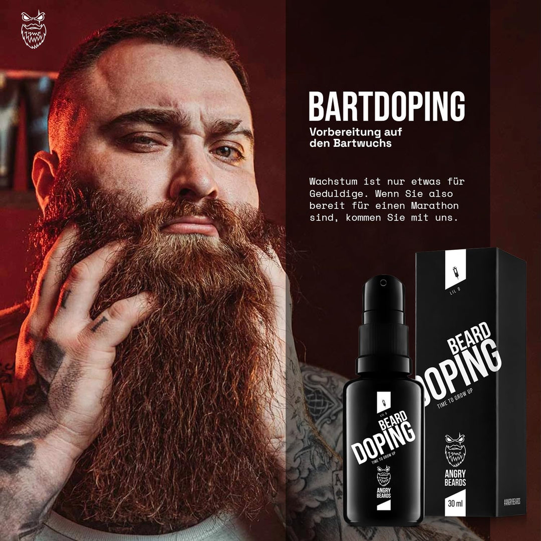 Angry Beards Grow Oil Bartwuchsmittel - Serum, Fördert Bartwachstum | Enthält natürliche Öle, Vitami