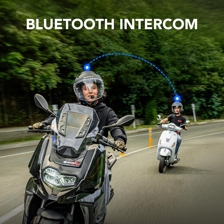 Sena Vortex Motorrad Bluetooth Intercom Kommunikations-Headset, Doppelpack, Doppelpack