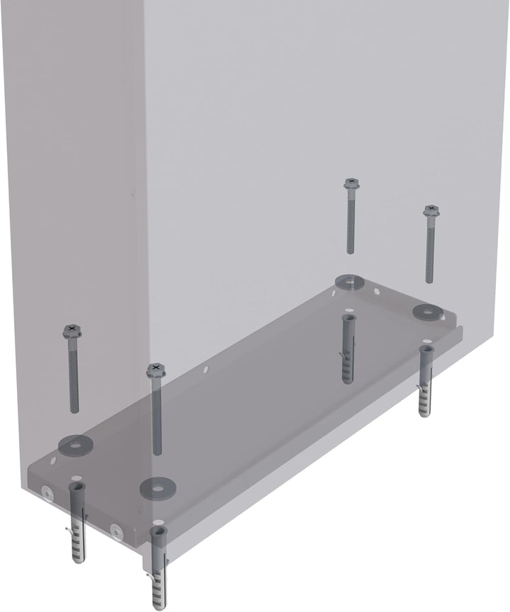 DEGAMO Briefkasten Standbriefkasten AACHEN 39,5x14,2x115cm, Stahl anthrazit, moderne Optik