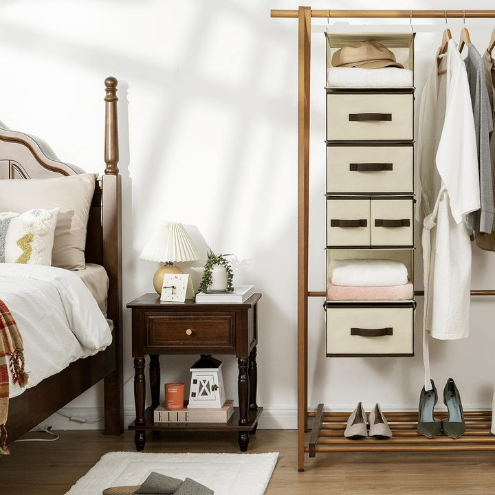 GRANNY SAYS Kleiderschrank Organizer Hängend, 1 Stück Hängeorganizer mit Schubladen, Beige Hängeaufb