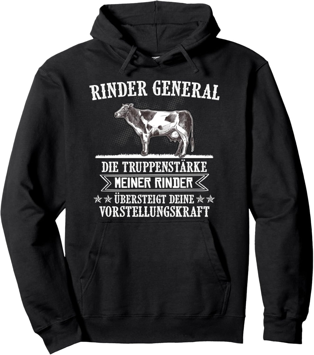 Rinder General Landwirt Kuh Agrar Tiere Spruch Bauer Pullover Hoodie