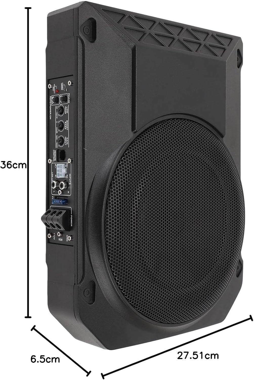 10 Zoll Aktiv Subwoofer, Ultra Dünn 800W 2.5 Ohm, Unter Sitz für Fahrzeug Sound-System, mit Controll