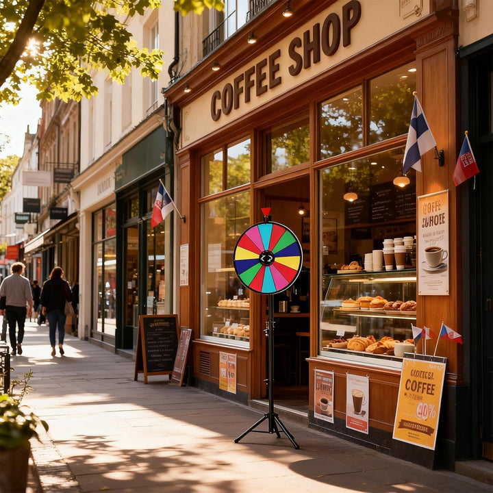 Glücksrad zum Drehen, Drehrad Höhenverstellbar Roulette-Spinner des Glücks, mit Trocken Abwischbarem