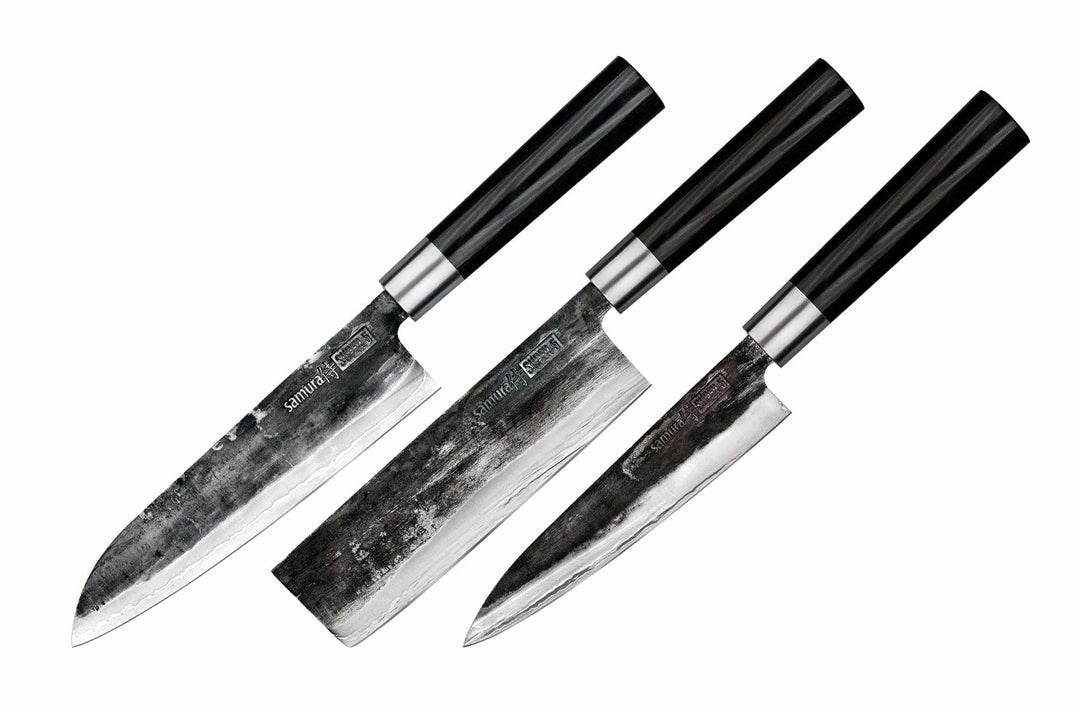 SAMURA Super 5 Professional Japanisches Küchenset mit DREI Messern