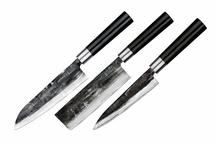 SAMURA Super 5 Professional Japanisches Küchenset mit DREI Messern