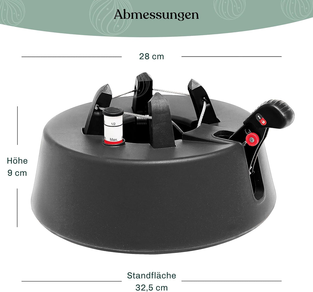 Christmas-World Christbaumständer, Modell Taunus, für Baumhöhe bis 2,25 m, Weihnachtsbaumständer Tan