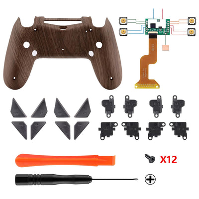 eXtremeRate Programmierbar Dawn Remap Kit für ps4 Controller, Rückseite Hülle Gehäuse Case&Upgrade-B