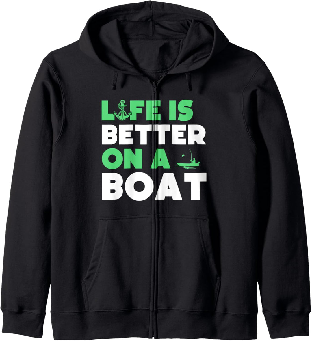 Life is better on a boat, lustiger Segelbootfahrer Kapuzenjacke
