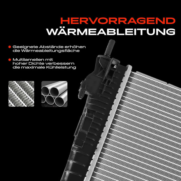 Frankberg Kühler Wasserkühler Motorkühler Schalt-/optional Automatikgetriebe Kompatibel mit Primasta