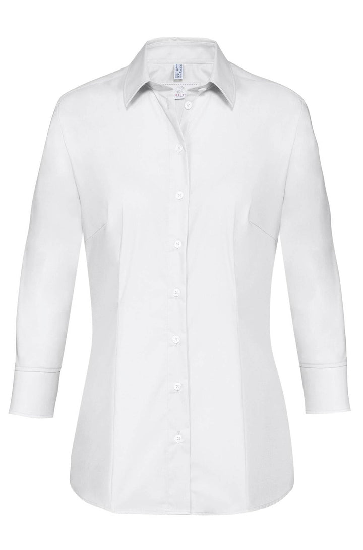 Greiff Grösse 32 Corporate Wear Basic Damen Bluse 3/4-Arm Regular Fit Weiss Modell 6517