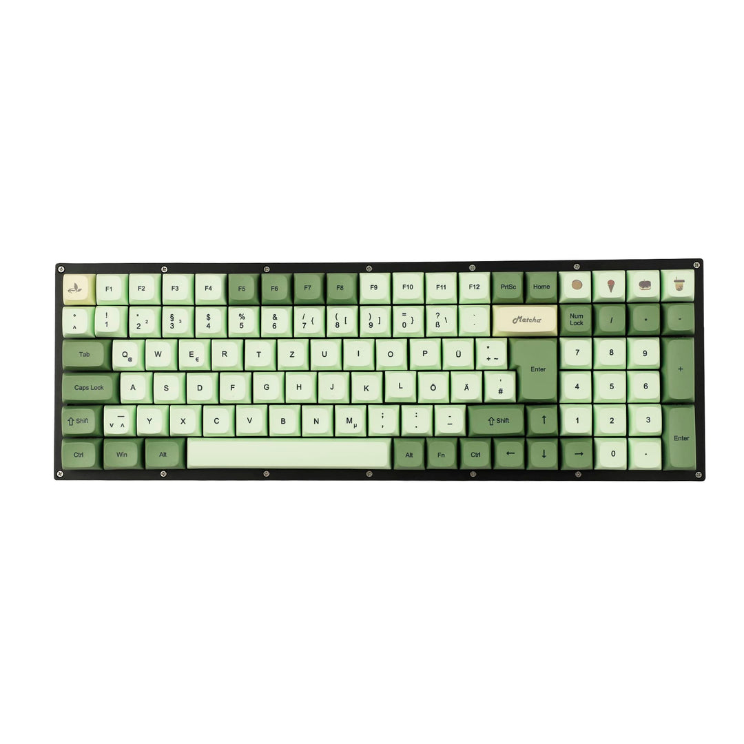YMDK Matcha Dye Sub ZDA PBT Keycap XDA V2 Deutsch Französisch Spanien ISO Tastenkappen für MX Keyboa