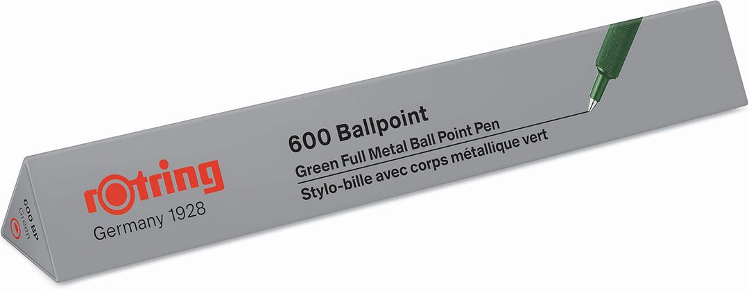 rOtring 600 Kugelschreiber , mittlere Spitze , Schwarze Tinte , Grüner Schaft , nachfüllbar, Grün