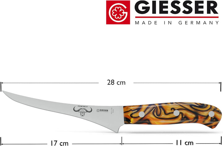 GIESSER seit 1776 - Made in Germany - Filetiermesser 17 cm Spicy Orange, PremiumCut Filet No 1, Fili
