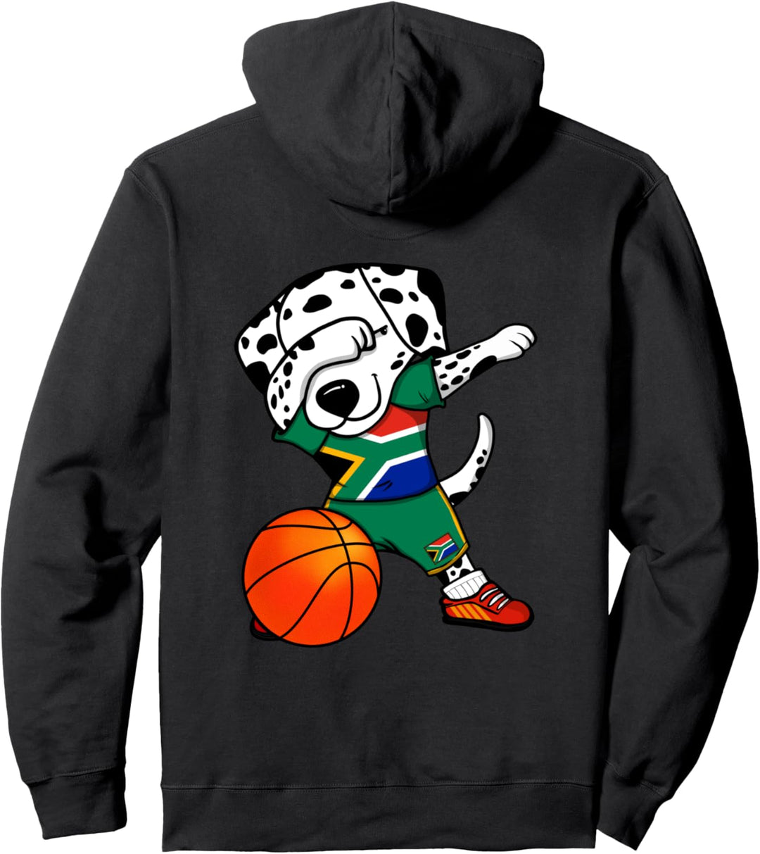 Dabbing Dalmatiner Südafrika Basketball Mannschaft Sport Pullover Hoodie