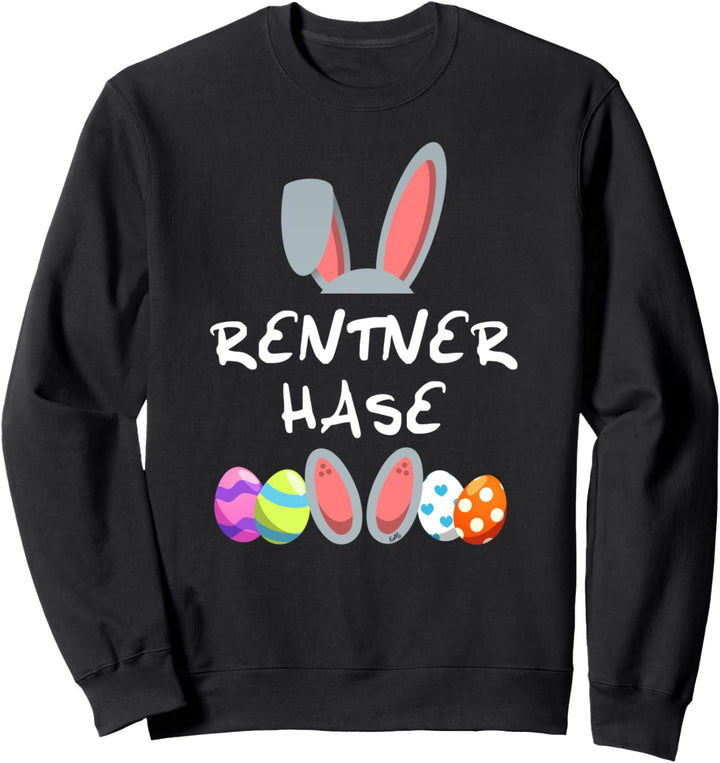 Rentner Hase Osterhase Partnerlook Outfit Geschenk Ostern Sweatshirt