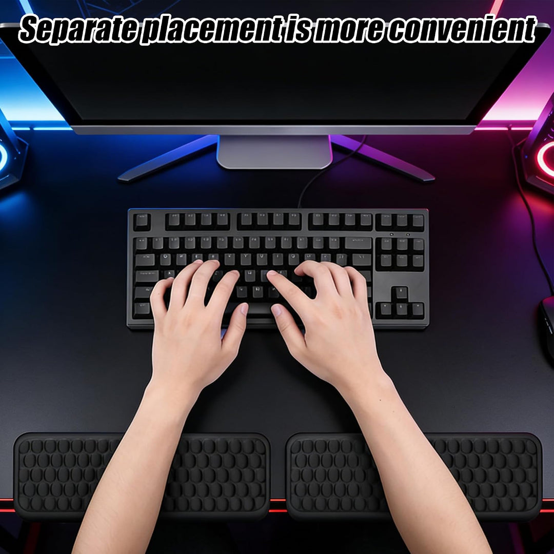 L-förmige Handgelenkauflage, Tastatur, Handballenauflage aus Memory-Schaum mit rutschfester Untersei