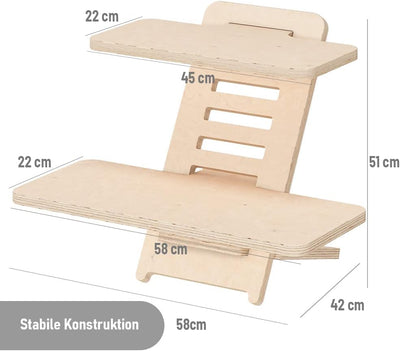 Stehschreibtisch Aufsatz | Stehpulte | Holz | Laptopständer | Ständer | Stehtisch | Rednerpult | Sch