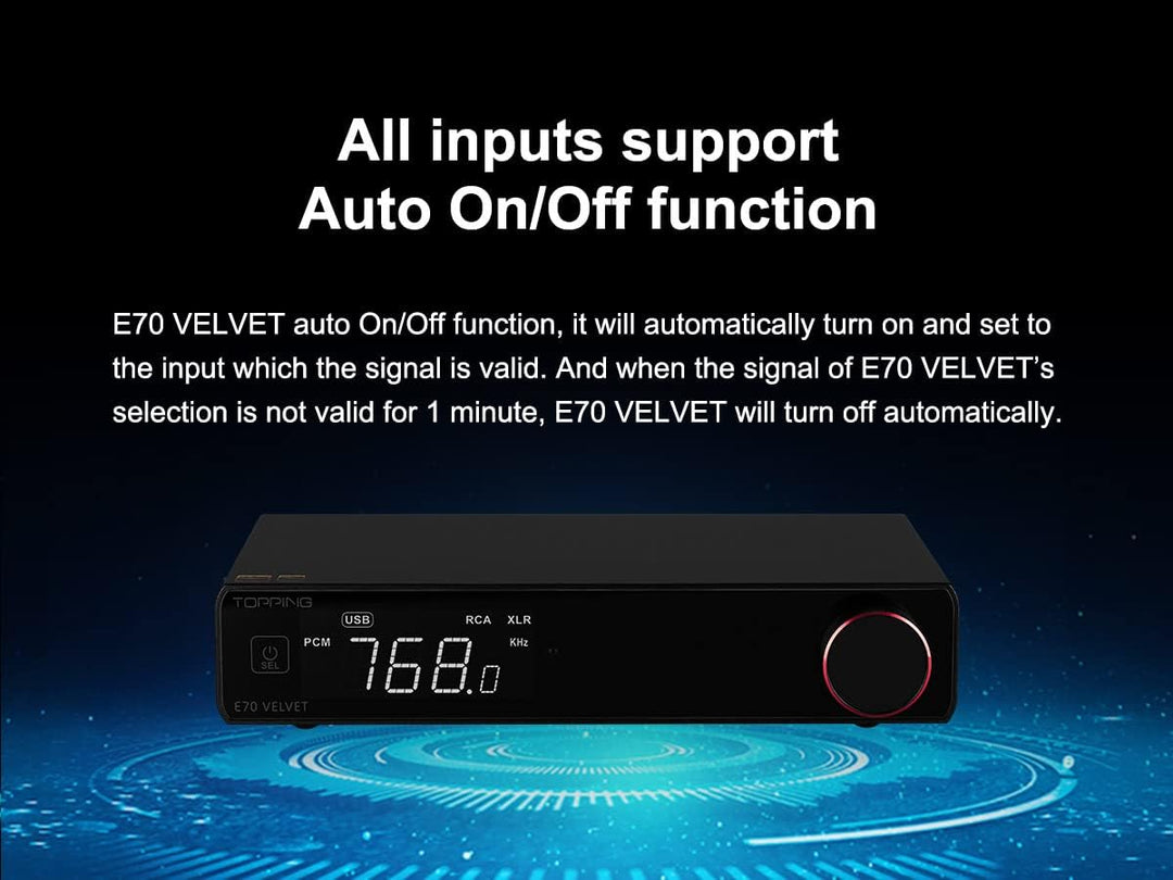 Topping E70-VELVET DAC AK4499EX XU316 RCA XLR Bluetooth 5.1 Unterstützung LDAC Übertragung Low-Noise