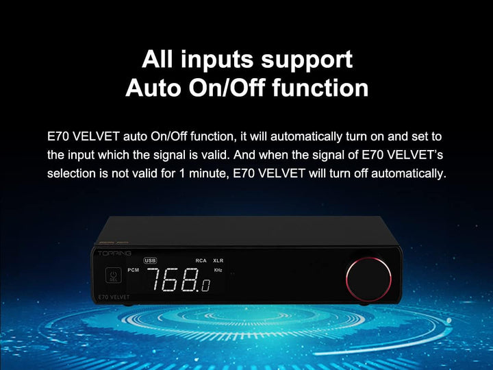 Topping E70-VELVET DAC AK4499EX XU316 RCA XLR Bluetooth 5.1 Unterstützung LDAC Übertragung Low-Noise