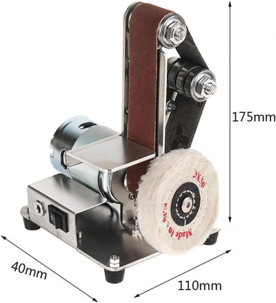 Memows 500W Mini Elektrischer Riemenschleifer,DIY Polierschleifmaschine, Multifunktionale Tischplatt