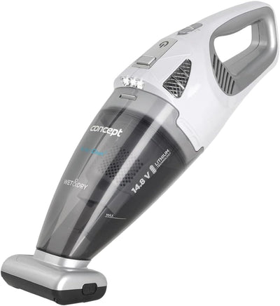 CONCEPT Hausgeräte, Concept Handstaubsauger VP4370 Perfect CLEAN 14,8 V Wet and Dry, Weiss, 0.45 lit