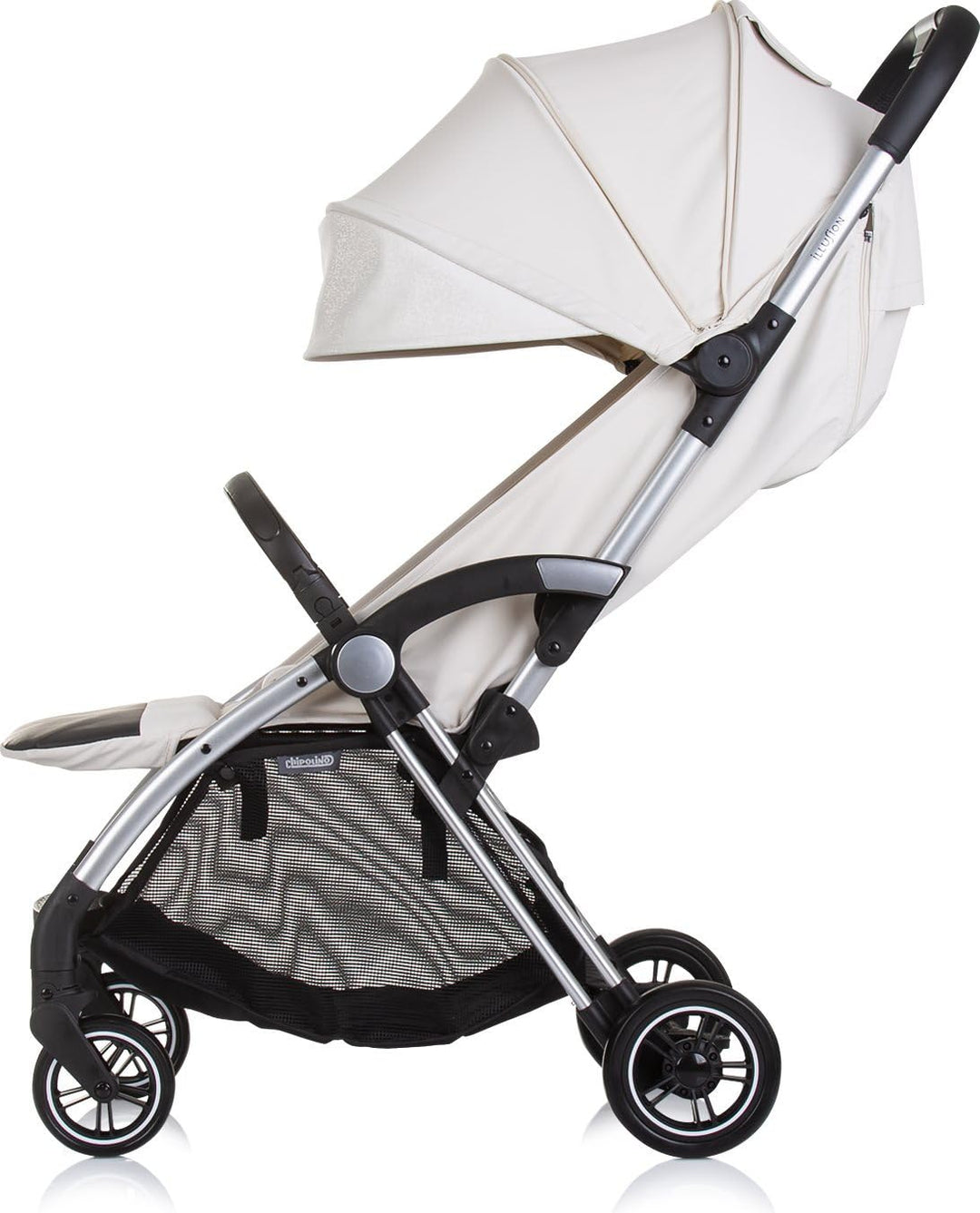 Chipolino Kinderwagen Illusion klappbar, verstellbare Fussstütze, Federung, Korb beige, beige