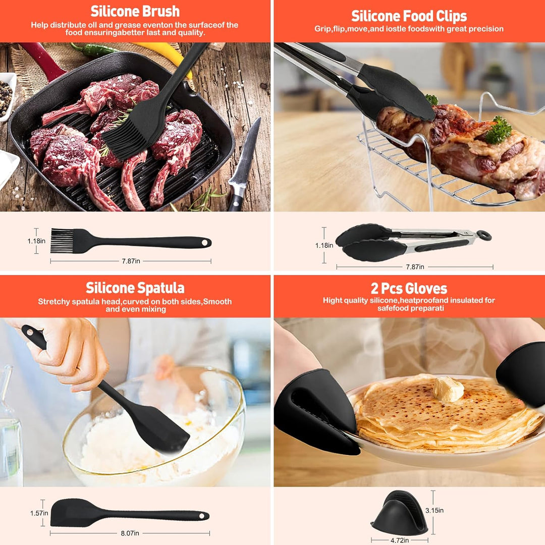Heissluftfritteuse Zubehör für Philips Dual Basket Airfryer 3000-Serie, 9L Heissluftfritteuse, 22 St