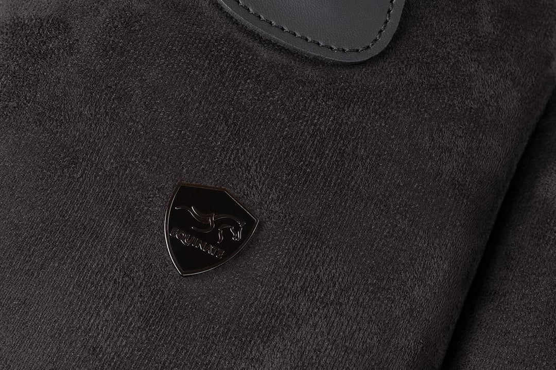 Equinate Reitpad Newfield aus synthetischem Wildleder Pony Schwarz - Bareback Pad mit pflegeleichter