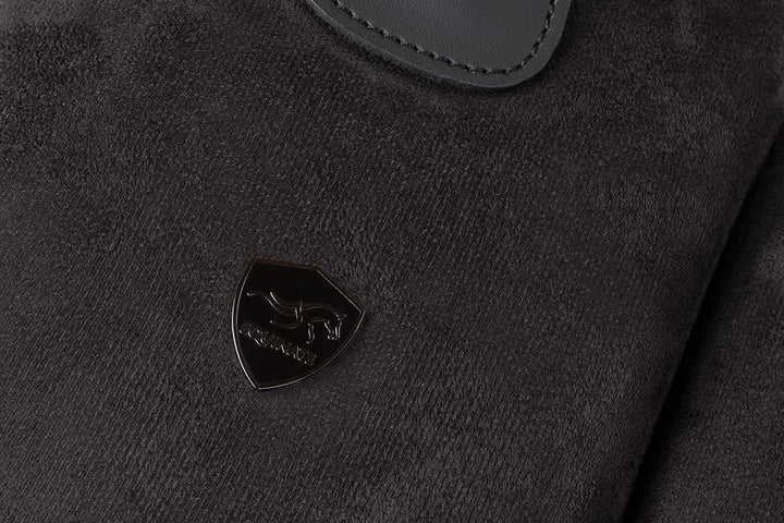 Equinate Reitpad Newfield aus synthetischem Wildleder Pony Schwarz - Bareback Pad mit pflegeleichter