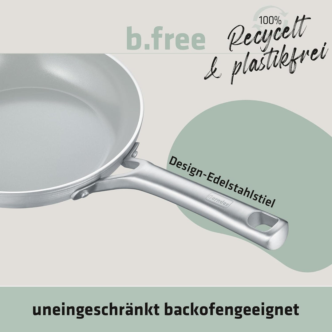 Berndes Wok b.free - Wokpfanne 28 cm – aus recyceltem Aluminium - allherdtauglich - Wok mit Antihaft