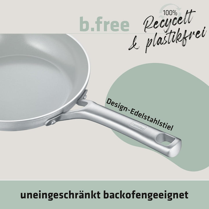 Berndes Wok b.free - Wokpfanne 28 cm – aus recyceltem Aluminium - allherdtauglich - Wok mit Antihaft