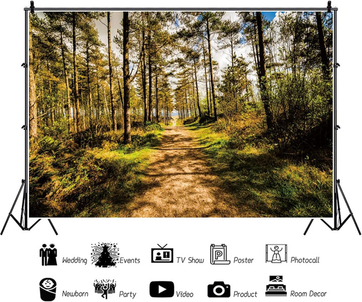 Renaiss 3x2m Dschungel Wald Bäume Hintergrund Frühling Sommer Sonnenschein Natur Outdoor Szene Fotog