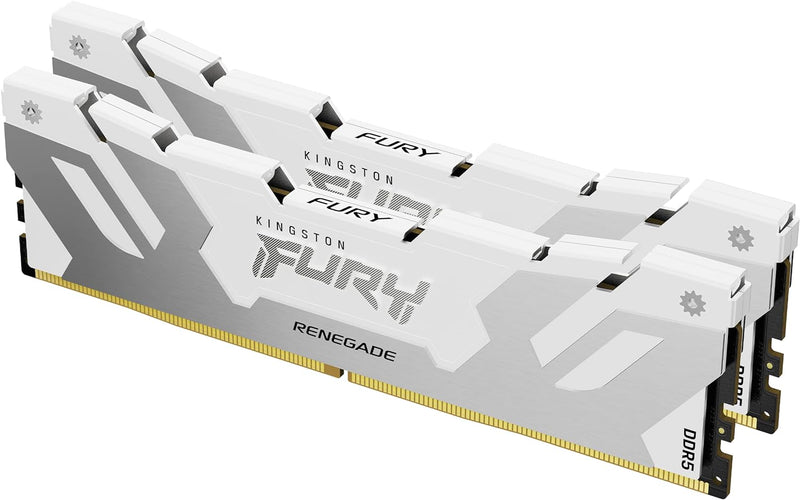 Kingston Fury Renegade Weiss XMP 32GB 6000MT/s DDR5 CL32 DIMM Desktop Gaming Speicher Kit mit 2 - KF