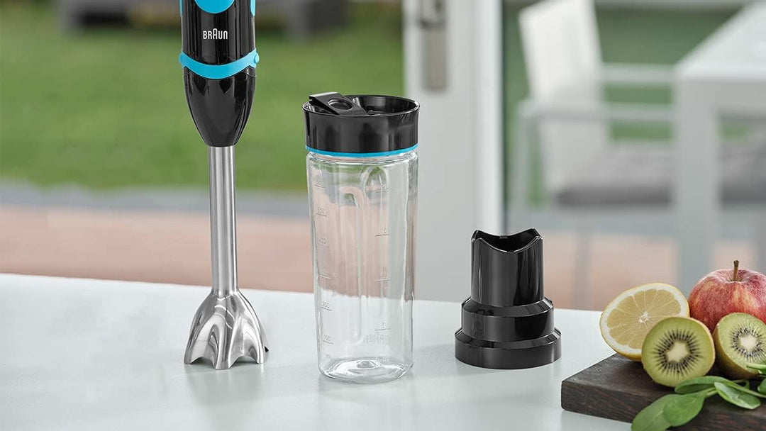 Braun MultiQuick 5 Vario Fit Sportflasche mit Trinkdeckel - Smoothie Becher für unterwegs, spülmasch
