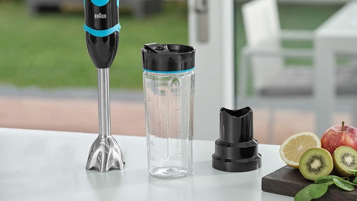 Braun MultiQuick 5 Vario Fit Sportflasche mit Trinkdeckel - Smoothie Becher für unterwegs, spülmasch