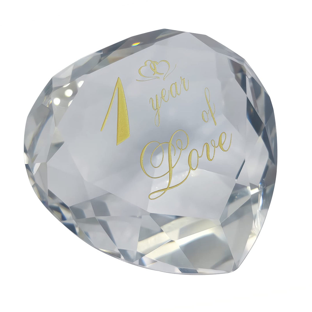 Kristallgeschenke zum 1. Jahrestag für Sie und Ihn, 1. Hochzeit für Ehemann, Ehefrau, Freund oder Fr