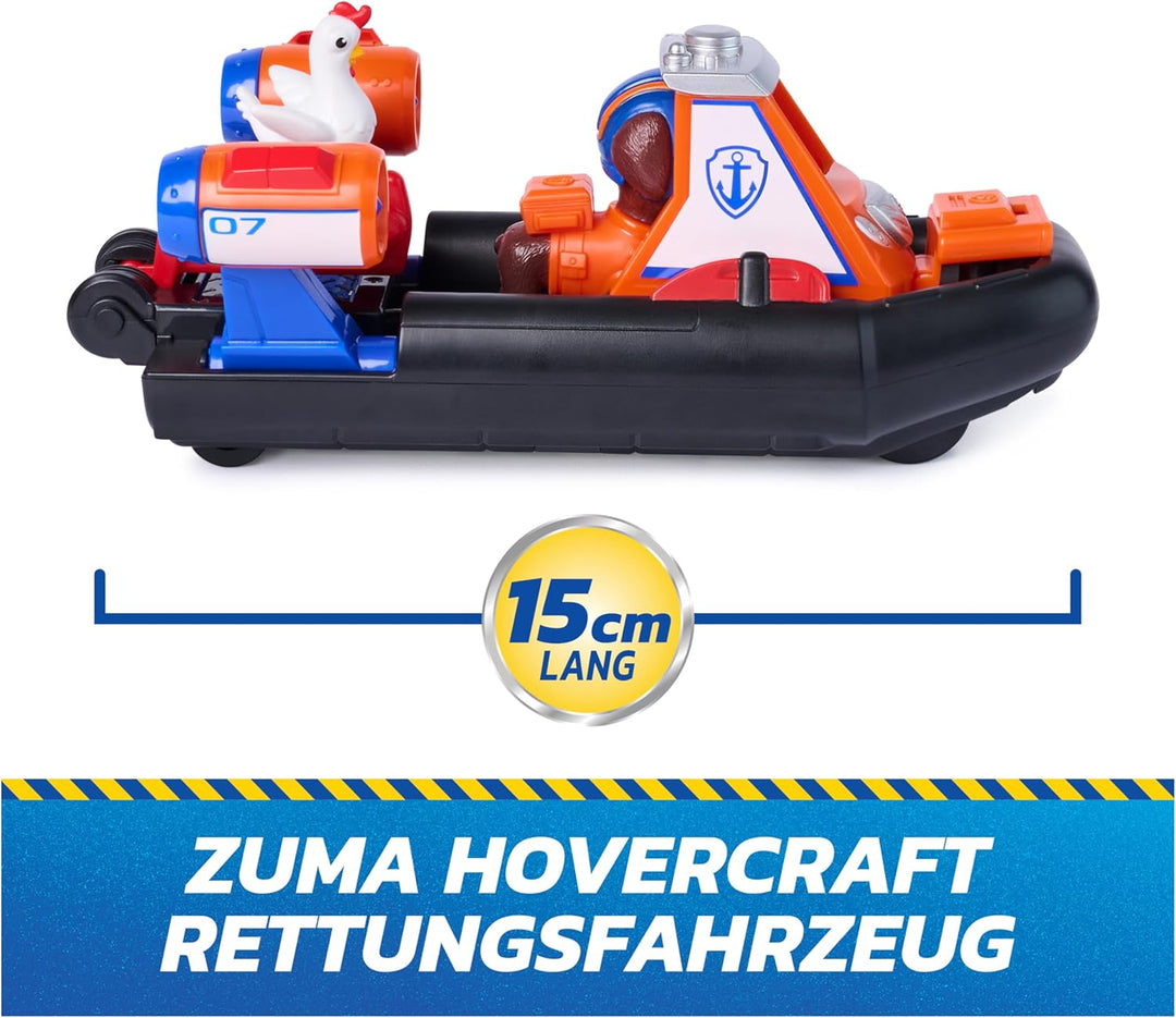 PAW PATROL - Search &amp; Rescue: Zumas Rettungs-Fahrzeug, Boot mit Rückziehmotor, ca. 13 cm, inkl. Hund