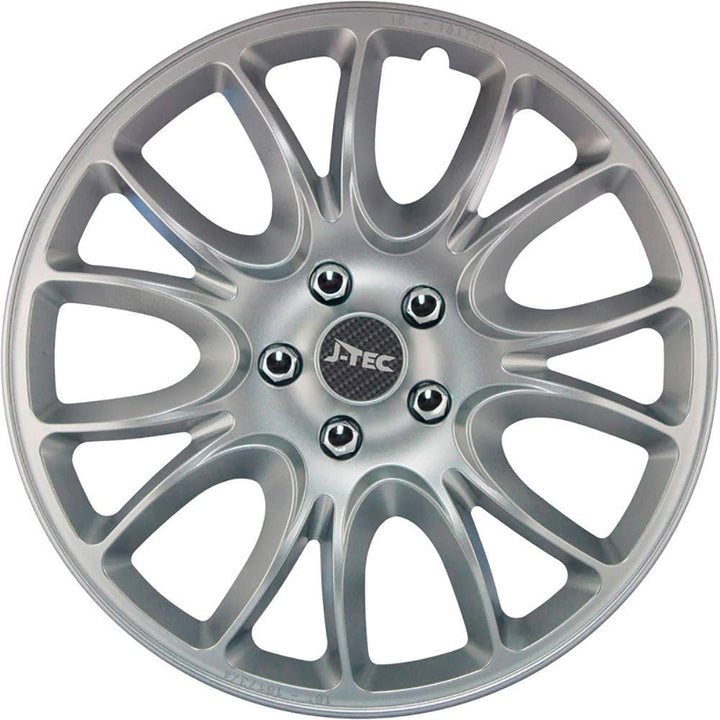Satz J-Tec Radzierblenden Hero 15-Zoll Silber Silber 15-Zoll, Silber 15-Zoll