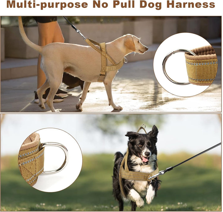 Hundegeschirr, Anti-Zug Geschirr Reflektierende Hundegeschirr für Mittlere Grosse Hunde, Verstellbar