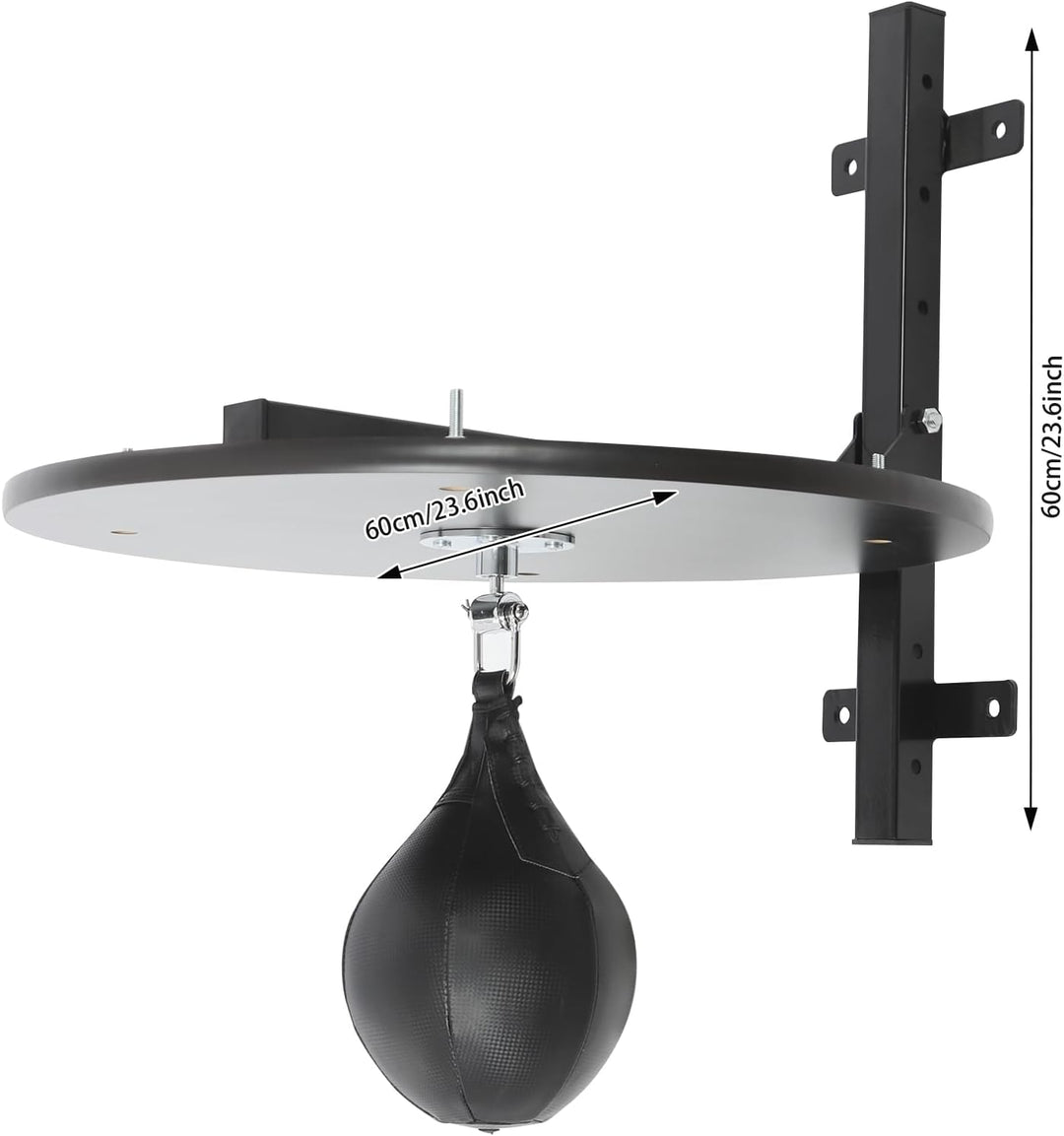 Speed Bag Plattform Für Boxtraining Mit Stahl Holz Und PU 30 cm Höhenverstellbar Leise Wandmontage H
